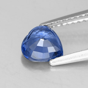 Zaffiro naturale blu da 1,06 ct, a forma di cuore, VVS