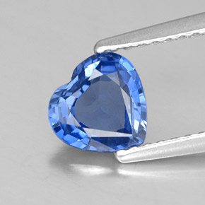 Zaffiro naturale blu da 1,05 ct, a forma di cuore, VS