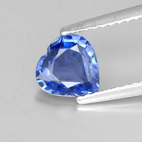 Zaffiro naturale blu da 1,12 ct, a forma di cuore, VVS