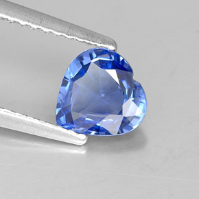 Zaffiro naturale blu da 1,12 ct, a forma di cuore, VVS