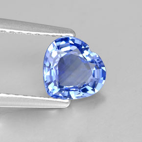 Zaffiro naturale blu da 1,15 ct, a forma di cuore, VVS