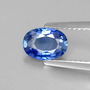 Zaffiro naturale blu da 0,95 ct, taglio ovale, VVS-VS