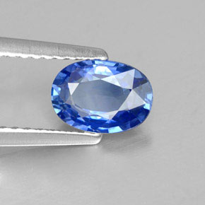 Zaffiro naturale blu da 0,95 ct, taglio ovale, VVS-VS