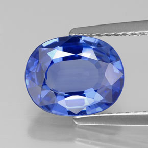 Zaffiro naturale blu da 2,73 ct, taglio ovale, VVS