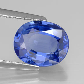 Zaffiro naturale blu da 2,73 ct, taglio ovale, VVS