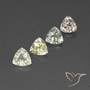 Zaffiro naturale multicolore da 2,67 ct, trillion, VVS-VS