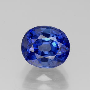 Zaffiro naturale blu da 2,41 ct, taglio ovale, VS