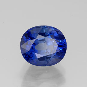 Zaffiro naturale blu da 2,41 ct, taglio ovale, VS