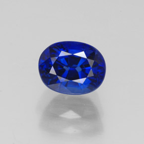Zaffiro naturale blu da 1,28 ct, taglio ovale, VVS