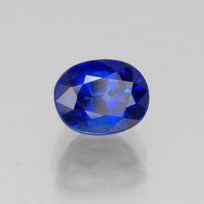 Zaffiro naturale blu da 1,28 ct, taglio ovale, VVS