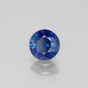 Zaffiro naturale blu da 0,73 ct, taglio rotondo, VS
