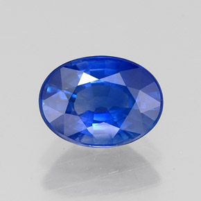 Zaffiro naturale blu da 1,46 ct, taglio ovale, VS