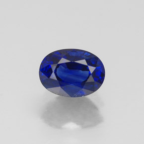Zaffiro naturale blu da 0,75 ct, taglio ovale, VS