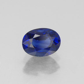 Zaffiro naturale blu da 0,75 ct, taglio ovale, VS