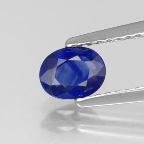 Zaffiro naturale blu da 0,70 ct, taglio ovale, VS