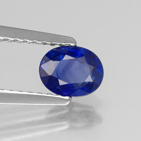 Zaffiro naturale blu da 0,70 ct, taglio ovale, VS