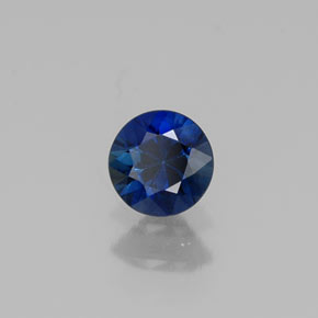Zaffiro naturale blu da 0,37 ct, taglio rotondo, VVS