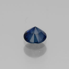 Zaffiro naturale blu da 0,37 ct, taglio rotondo, VVS