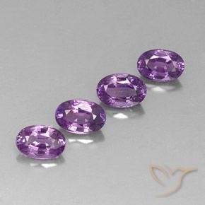 Gemme di Zaffiro Viola chiaro-medio naturale da 2.61 ct, Ovale, VVS-VS