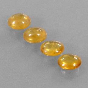 Zaffiro naturale giallo da 3,17 ct, trasparente, trasparente/traslucido