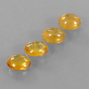Zaffiro naturale giallo da 3,17 ct, trasparente, trasparente/traslucido