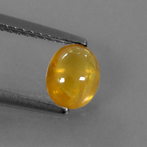 Zaffiro naturale giallo da 0,97 ct, trasparente, trasparente/traslucido
