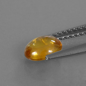 Zaffiro naturale giallo da 0,97 ct, trasparente, trasparente/traslucido