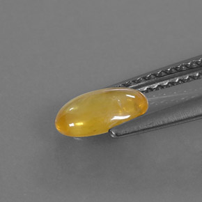 Zaffiro naturale giallo da 0,85 ct, trasparente, trasparente/traslucido