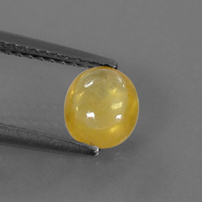 Zaffiro naturale giallo da 1,09 ct, trasparente, trasparente/traslucido