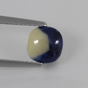 Zaffiro naturale bicolore da 0,85 ct, taglio a cuscino, traslucido