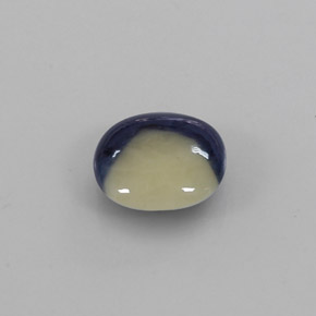 Zaffiro naturale bicolore da 0,85 ct, taglio a cuscino, traslucido