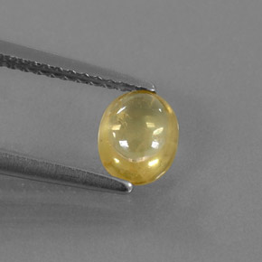 Zaffiro naturale giallo da 0,87 ct, trasparente, trasparente/traslucido