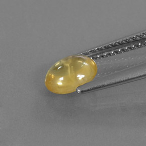 Zaffiro naturale giallo da 0,87 ct, trasparente, trasparente/traslucido