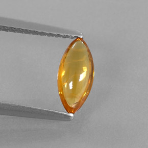 Zaffiro naturale arancione da 0,74 ct, trasparente, trasparente/traslucido