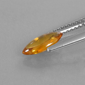 Zaffiro naturale arancione da 0,74 ct, trasparente, trasparente/traslucido