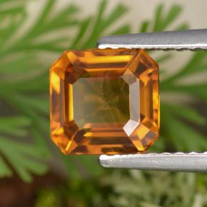Zaffiro naturale arancione da 2,08 ct, taglio smeraldo, VS-SI