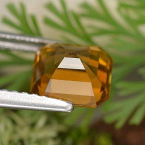 Zaffiro naturale arancione da 2,08 ct, taglio smeraldo, VS-SI
