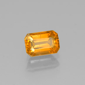 Zaffiro naturale giallo da 0,93 ct, taglio smeraldo, SI