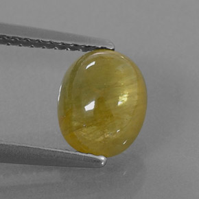 Zaffiro naturale giallo da 2,09 ct, trasparente, trasparente/traslucido