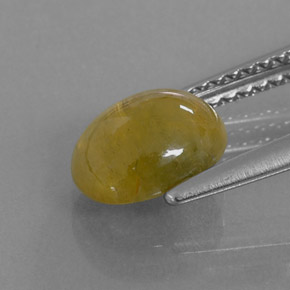 Zaffiro naturale giallo da 2,09 ct, trasparente, trasparente/traslucido