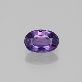 Zaffiro naturale viola da 0,59 ct, taglio ovale, VS