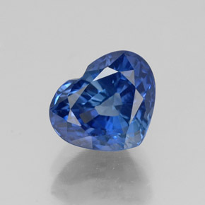 Zaffiro naturale blu da 2,21 ct, a forma di cuore, VS