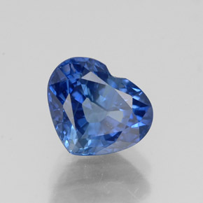 Zaffiro naturale blu da 2,21 ct, a forma di cuore, VS