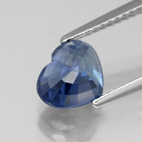 Zaffiro naturale blu da 2,21 ct, a forma di cuore, VS