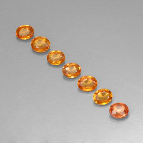 Zaffiro naturale arancione da 1,46 ct, taglio ovale, VVS-VS