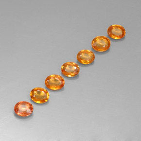 Zaffiro naturale arancione da 1,46 ct, taglio ovale, VVS-VS
