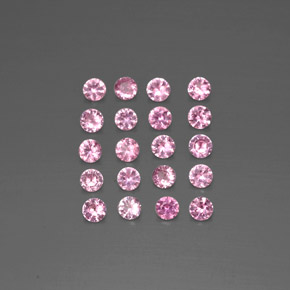 Zaffiro naturale rosa da  ct, taglio rotondo, VVS-VS