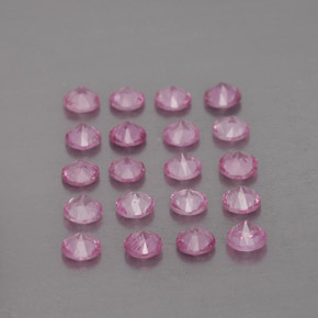 Zaffiro naturale rosa da  ct, taglio rotondo, VVS-VS