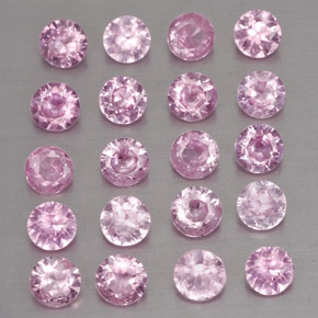 Zaffiro naturale rosa da  ct, taglio rotondo, VVS-VS