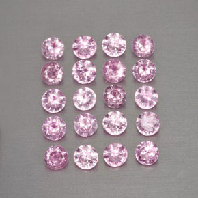 Zaffiro naturale rosa da  ct, taglio rotondo, VVS-VS